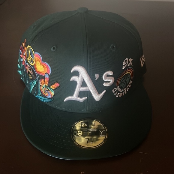 New Era 59FIFTY Oakland A’s Groovy Fitted Hat Size 7 1/2 - Picture 3 of 10